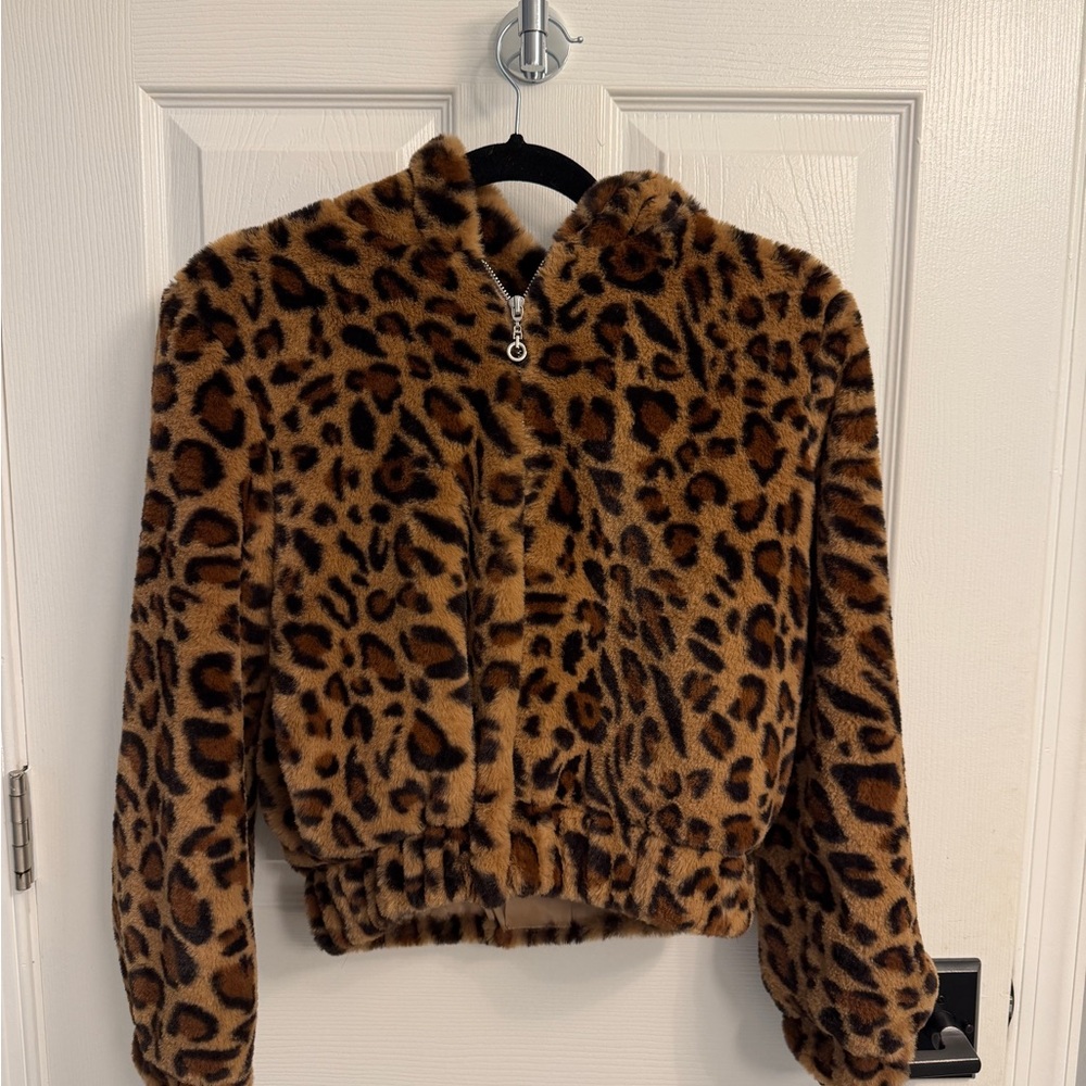 Hanna Banana Faux Fur Girls Jacket - 10